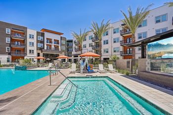 Resort-style pool deck